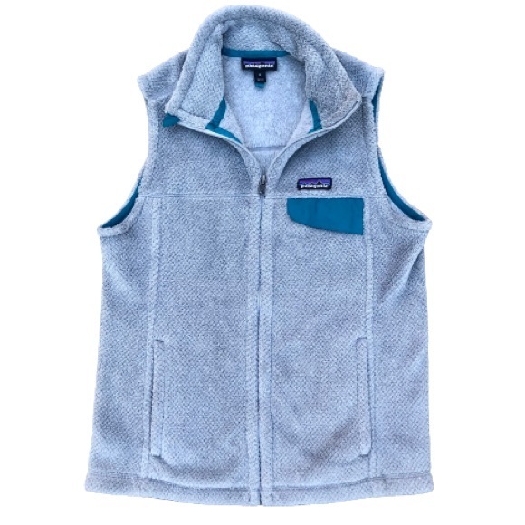 Patagonia Re-Tool Polartec Fleece Vest 25547 Grey Gray Teal Elwha Women’s Medium - Picture 14 of 14